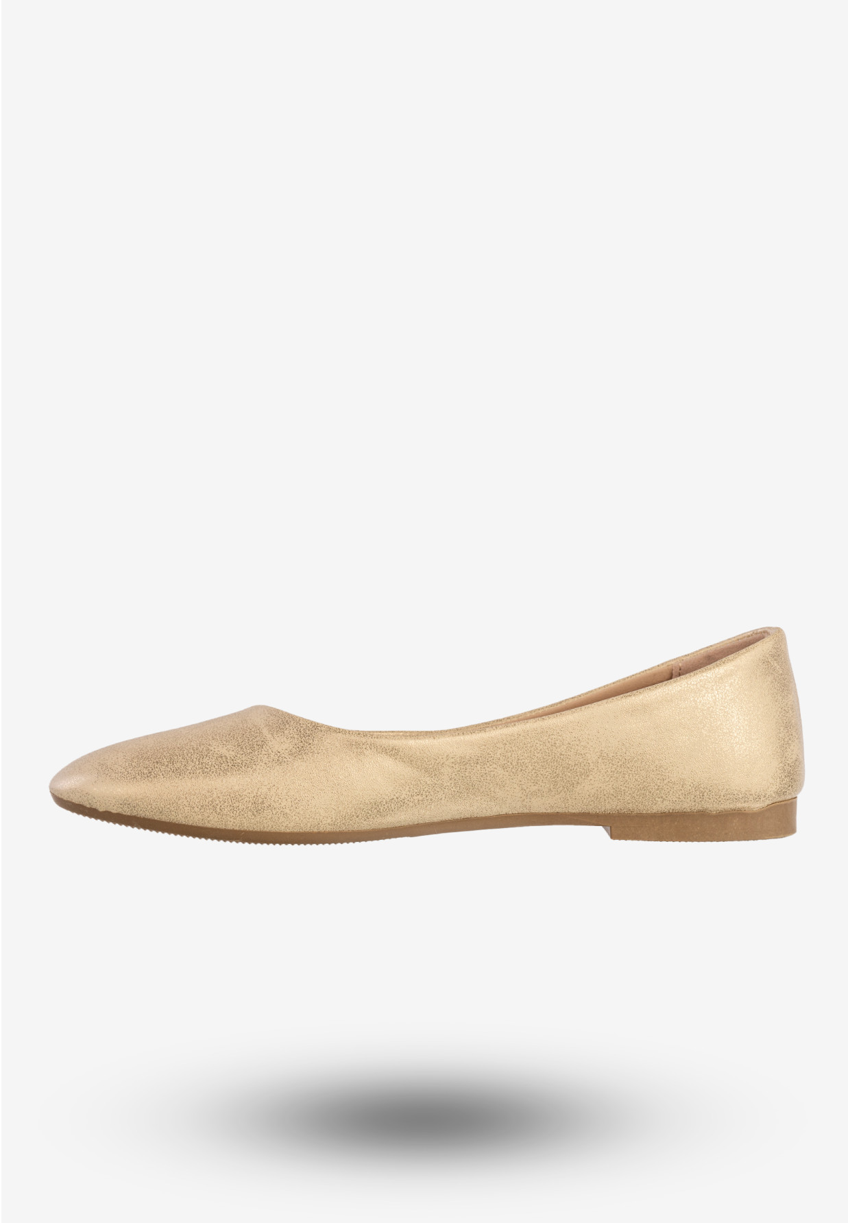 Baleriny Damskie Ekoskóra Buty Wsuwane Eleganckie Złote Jezzi 9BL02-1029