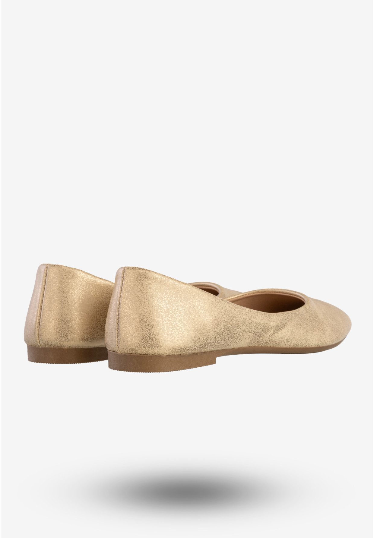 Baleriny Damskie Ekoskóra Buty Wsuwane Eleganckie Złote Jezzi 9BL02-1029