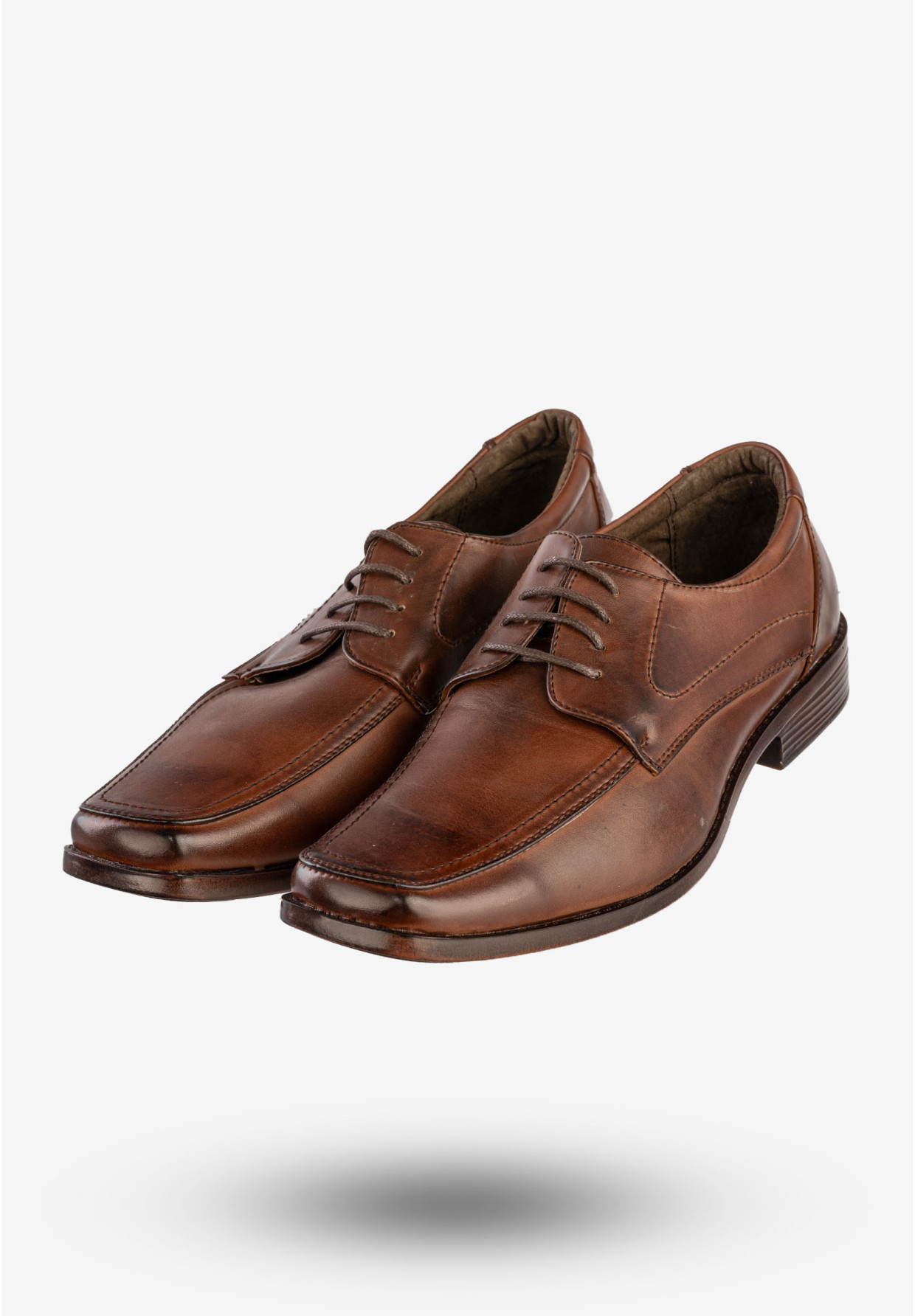 Półbuty Wizytowe Męskie Ekoskóra Buty Eleganckie Brązowe Tutto per tutto T5702-2