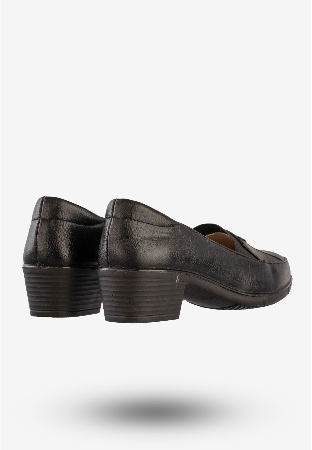 Półbuty Damskie Ekoskóra Buty Eleganckie Skórzana Wkładka Czarne Cabin 9T1004-1