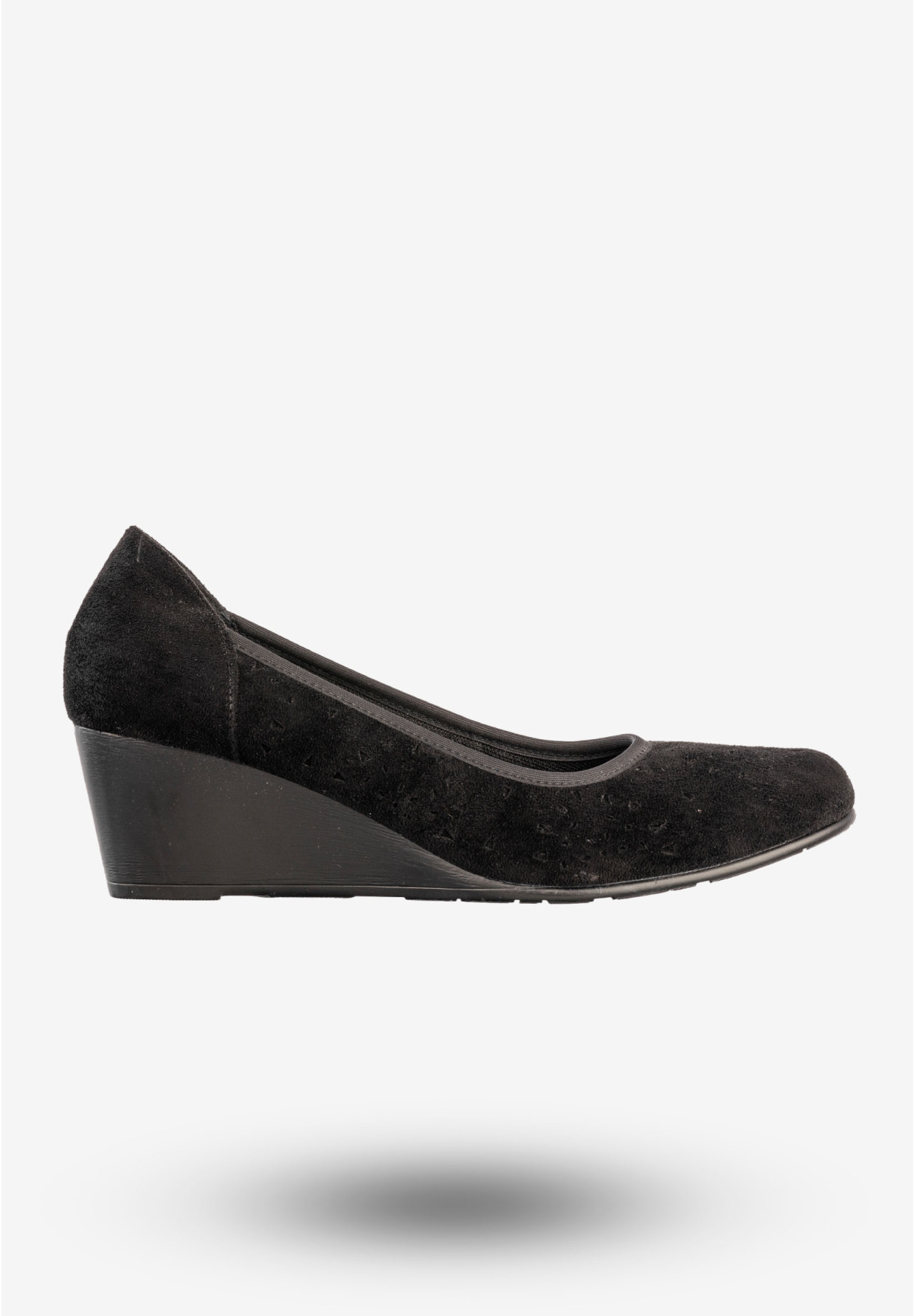 Czółenka Damskie Na Koturnie Buty Eleganckie Skórzana Wkładka Czarne Jezzi SA113-4