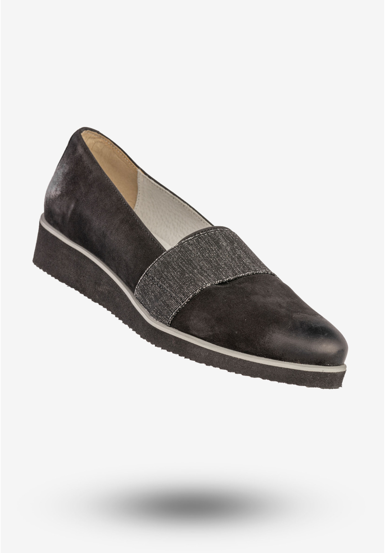 Półbuty Damskie Skórzane Buty Eleganckie Czarne Gino Fabiani 1103/1d