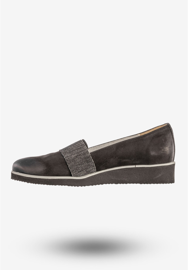 Półbuty Damskie Skórzane Buty Eleganckie Czarne Gino Fabiani 1103/1d