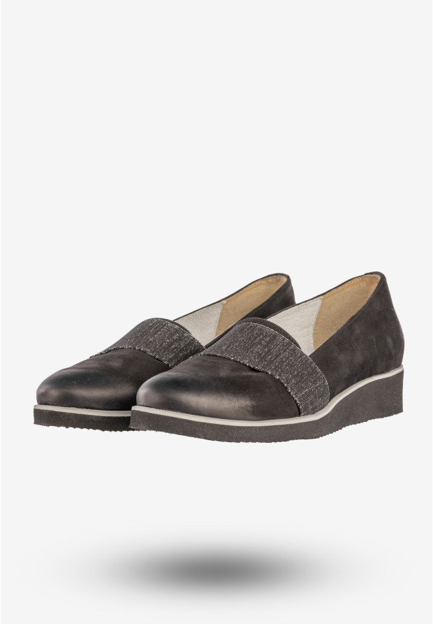 Półbuty Damskie Skórzane Buty Eleganckie Czarne Gino Fabiani 1103/1d