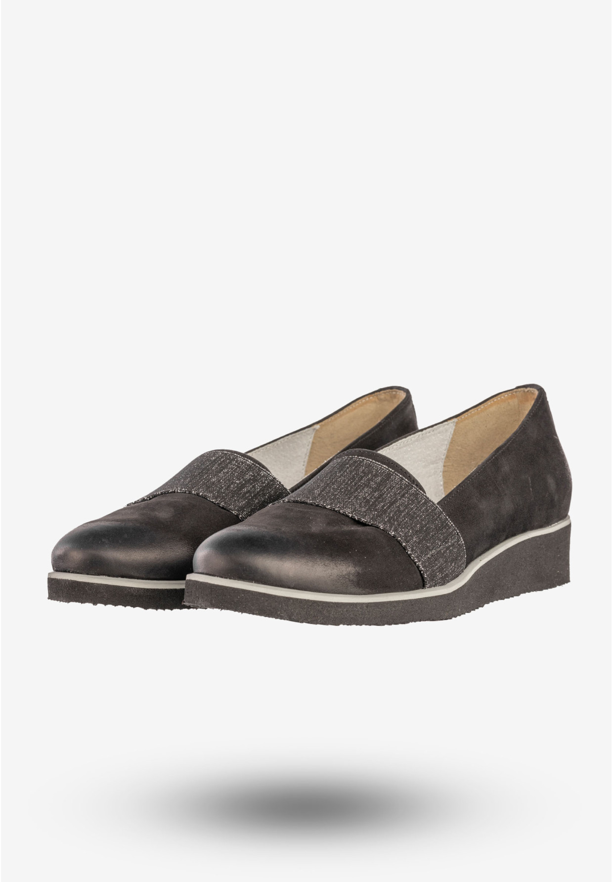 Półbuty Damskie Skórzane Buty Eleganckie Czarne Gino Fabiani 1103/1d
