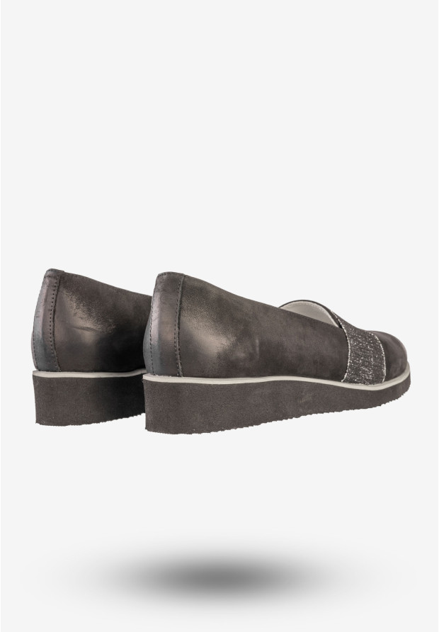 Półbuty Damskie Skórzane Buty Eleganckie Czarne Gino Fabiani 1103/1d