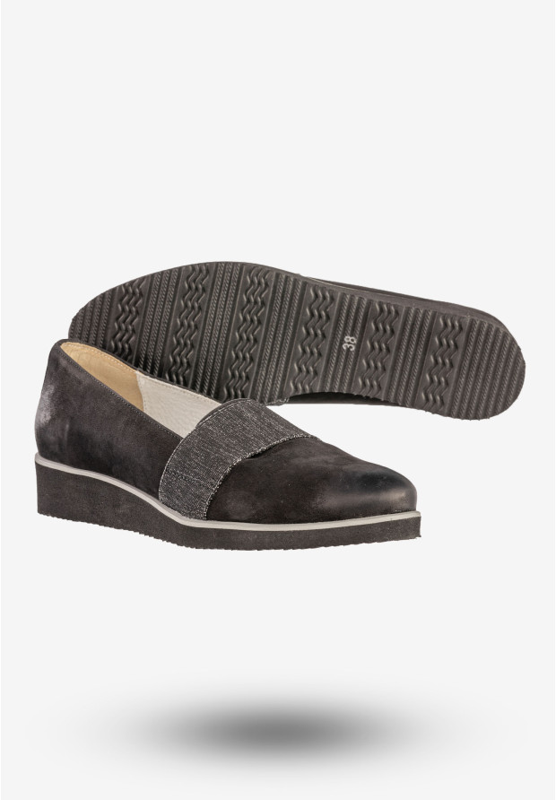 Półbuty Damskie Skórzane Buty Eleganckie Czarne Gino Fabiani 1103/1d