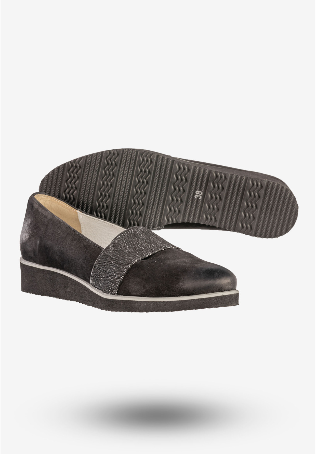 Półbuty Damskie Skórzane Buty Eleganckie Czarne Gino Fabiani 1103/1d