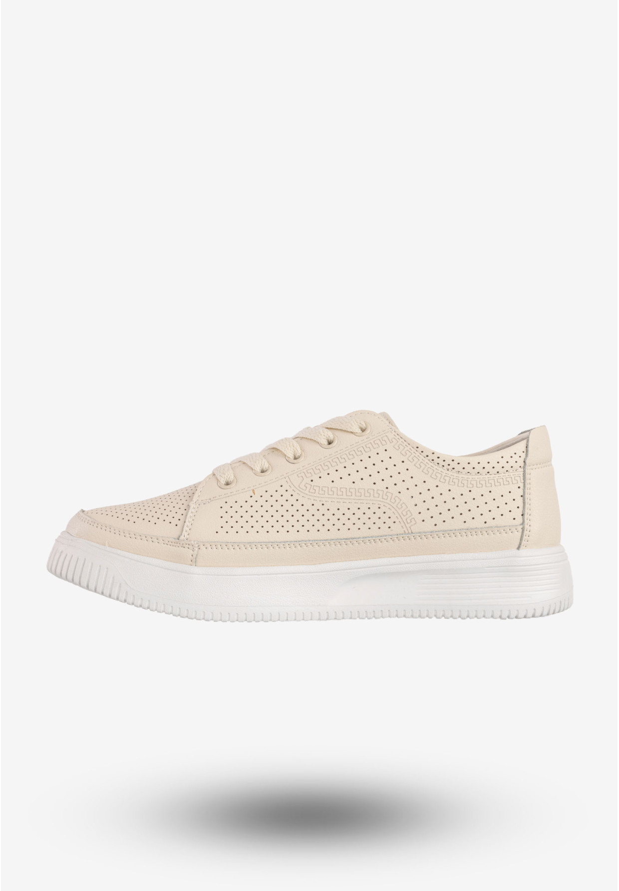 Sneakersy Damskie Skórzane Buty Sportowe Beżowe Jezzi 24SP08-6844