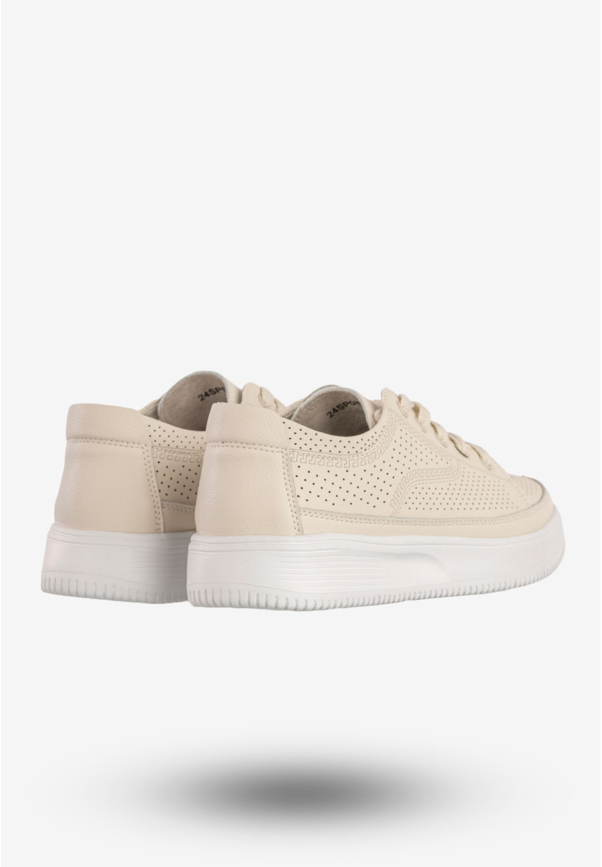 Sneakersy Damskie Skórzane Buty Sportowe Beżowe Jezzi 24SP08-6844