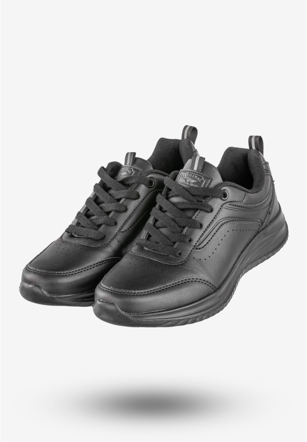 Sneakersy Damskie Ekoskóra Buty Sportowe Wygodne Czarne Badoxx LXC-8444