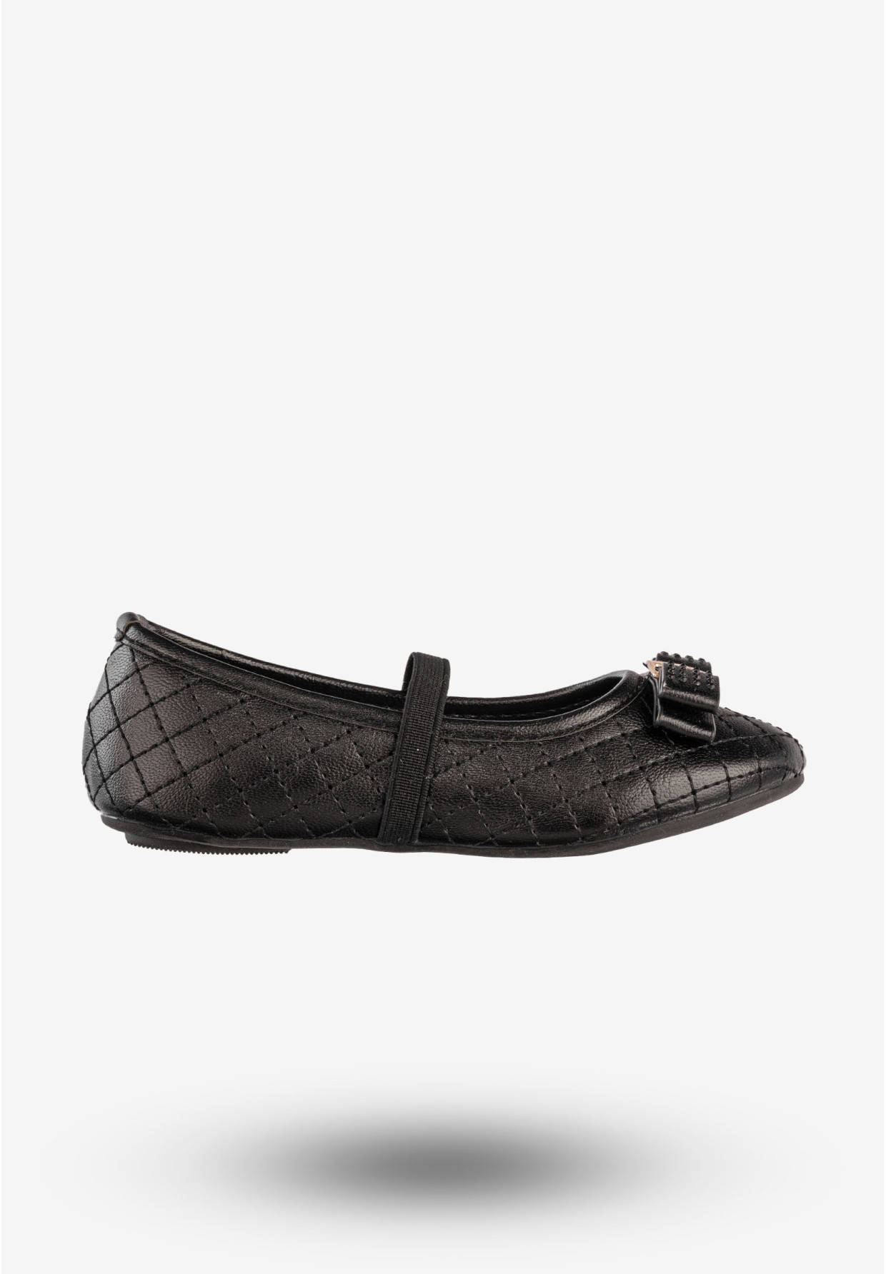 Baleriny Dziewczęce Ekoskóra Buty Eleganckie Z Kokardką Czarne Footwear DD2021A
