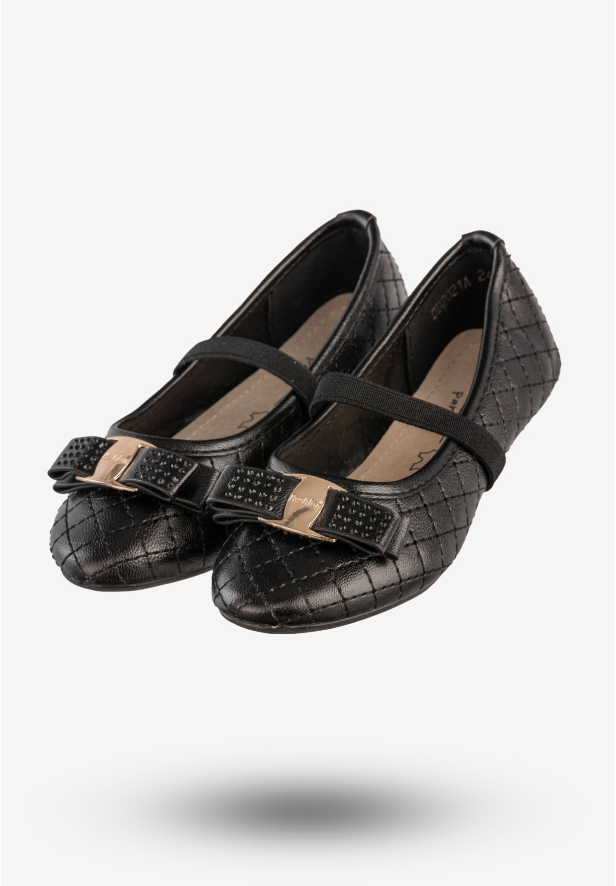Baleriny Dziewczęce Ekoskóra Buty Eleganckie Z Kokardką Czarne Footwear DD2021A