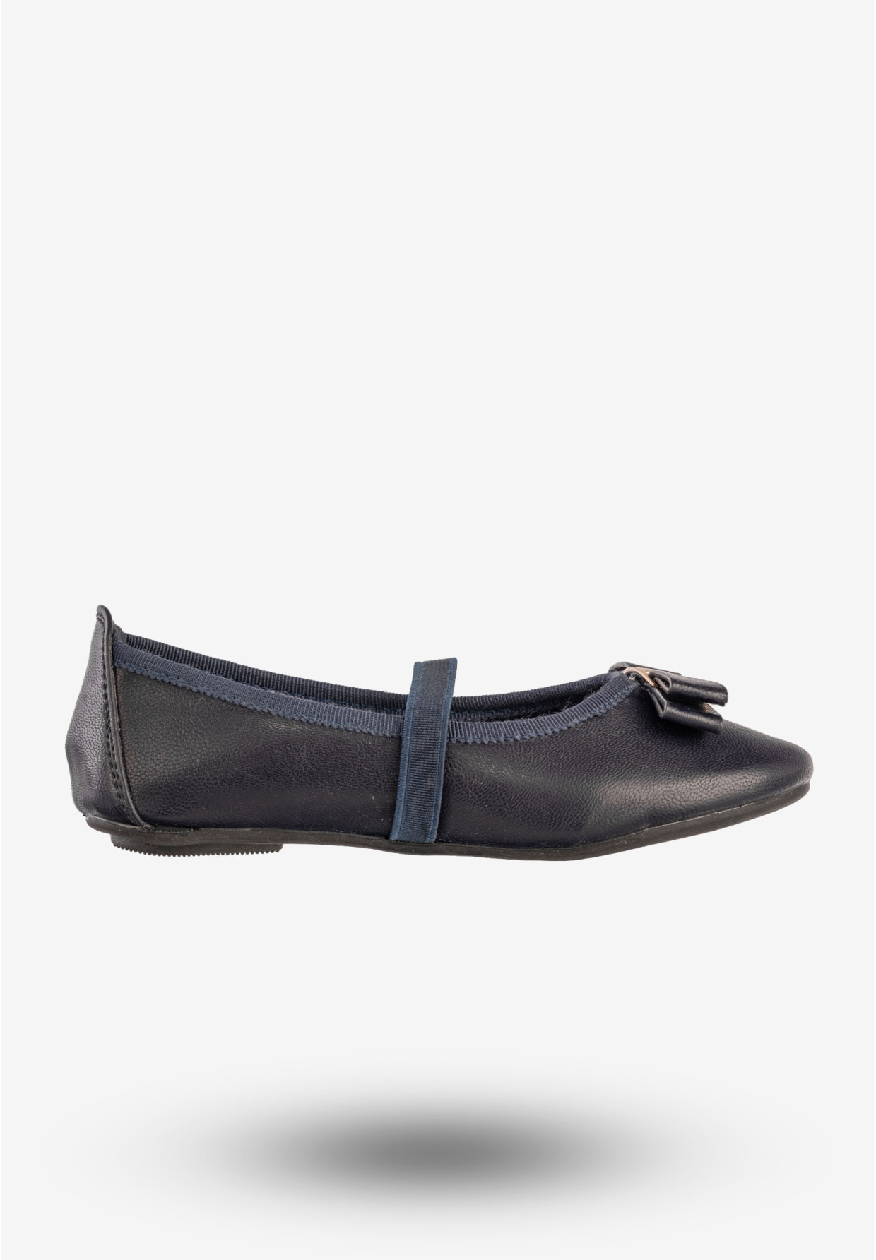 Baleriny Dziewczęce Ekoskóra Buty Eleganckie Z Kokardką Granatowe Footwear DD2035A