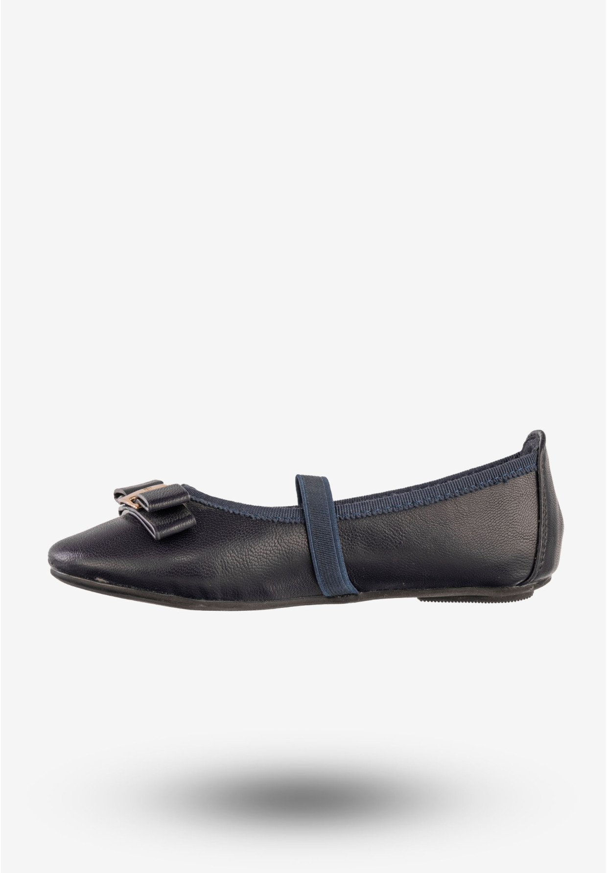 Baleriny Dziewczęce Ekoskóra Buty Eleganckie Z Kokardką Granatowe Footwear DD2035A