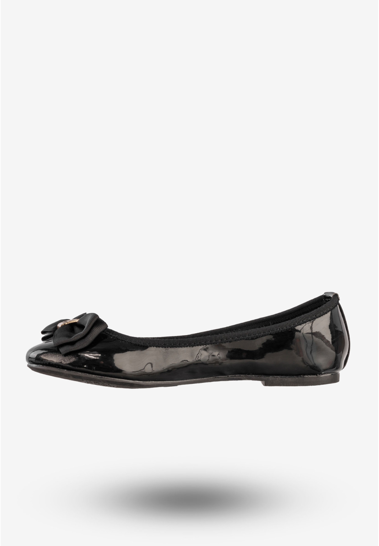 Baleriny Dziewczęce Ekoskóra Buty Eleganckie Z Kokardą Czarne Footwear DD79B