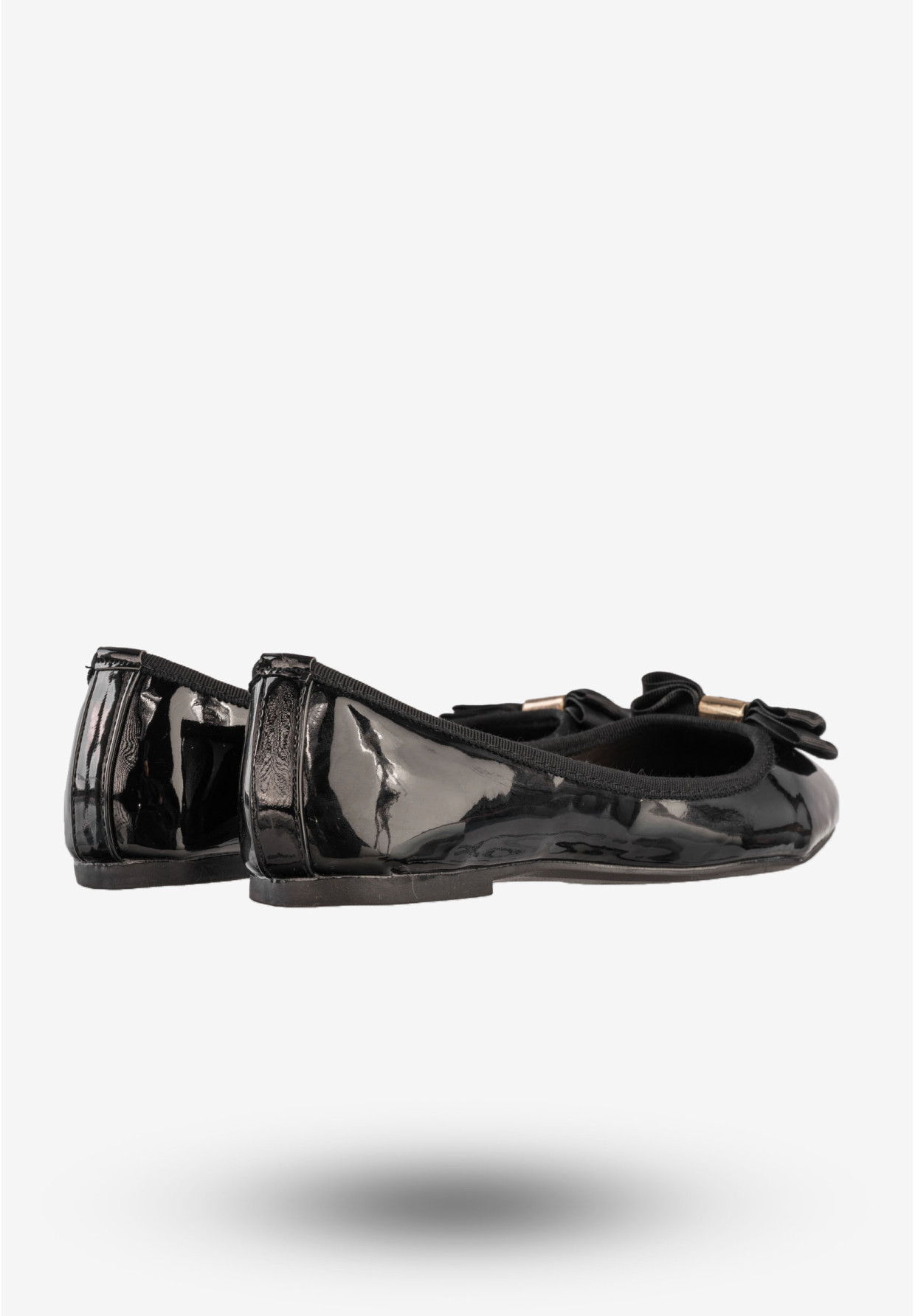 Baleriny Dziewczęce Ekoskóra Buty Eleganckie Z Kokardą Czarne Footwear DD79B