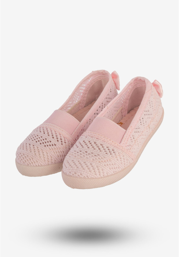 Tenisówki Dziewczęce Wsuwane Półbuty Ażurowe Buty Różowe Bella Paris CB-S159-16
