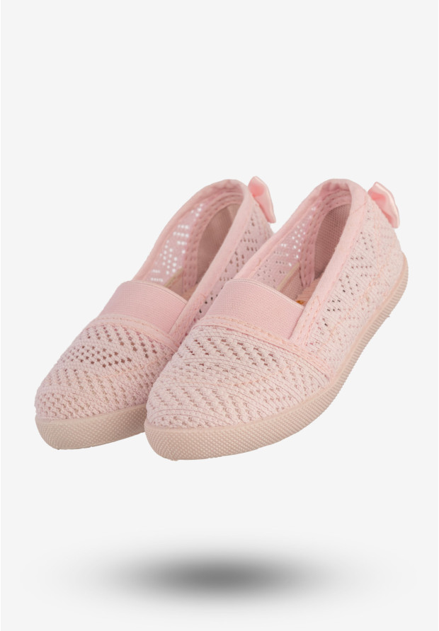 Tenisówki Dziewczęce Wsuwane Półbuty Ażurowe Buty Różowe Bella Paris CB-S159-16