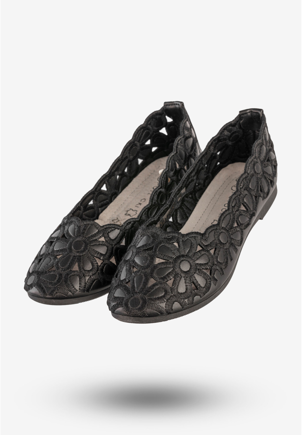 Baleriny Dziecięce Ekoskóra Buty Eleganckie Półbuty Czarne Potocki 23-23012BK3