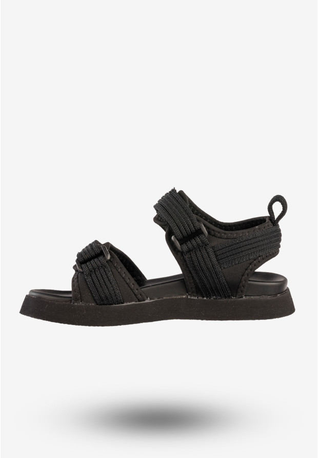 Sandały Dziecięce Buty Na Rzepy Sportowe Czarne Apawwa T865