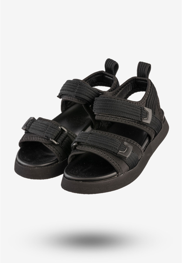 Sandały Dziecięce Buty Na Rzepy Sportowe Czarne Apawwa T865