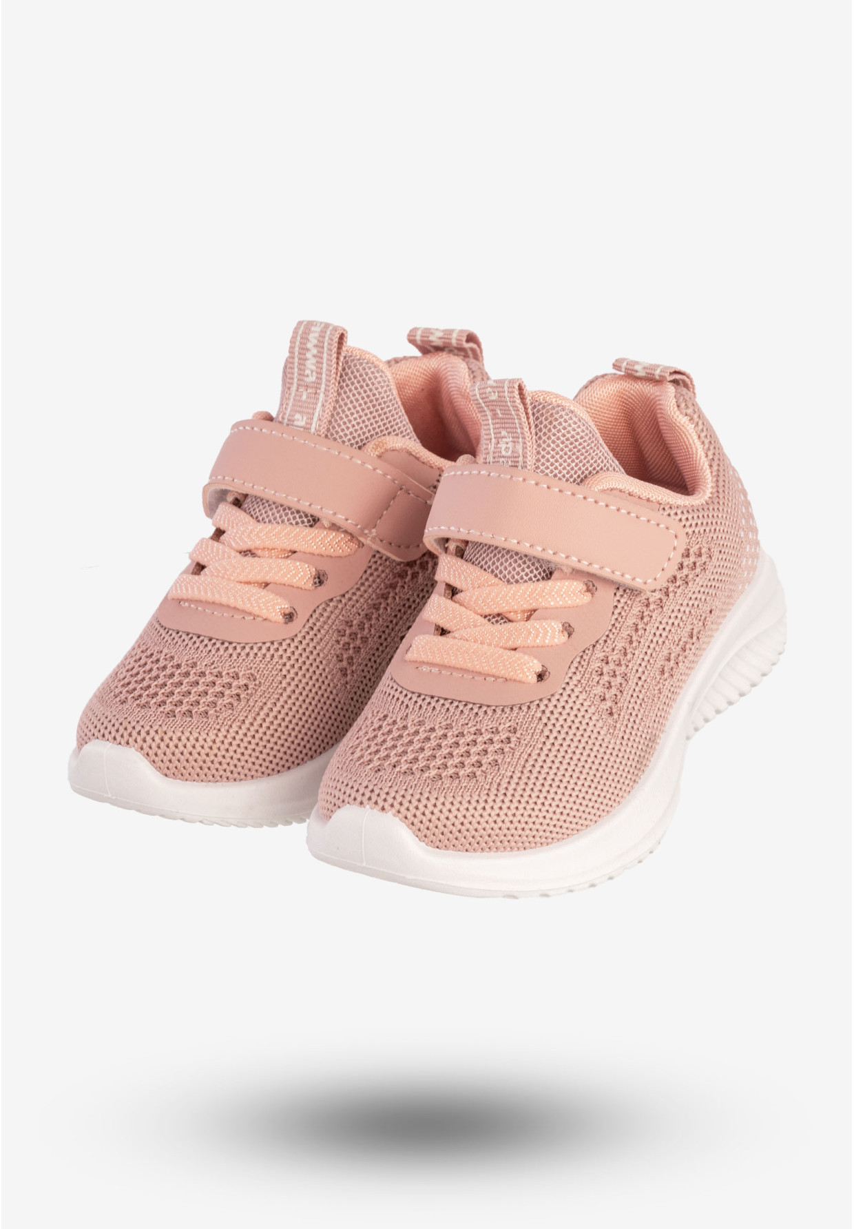 Sneakersy Dziecięce Sportowe Buty Na Rzepy Różowe Apawwa Z395