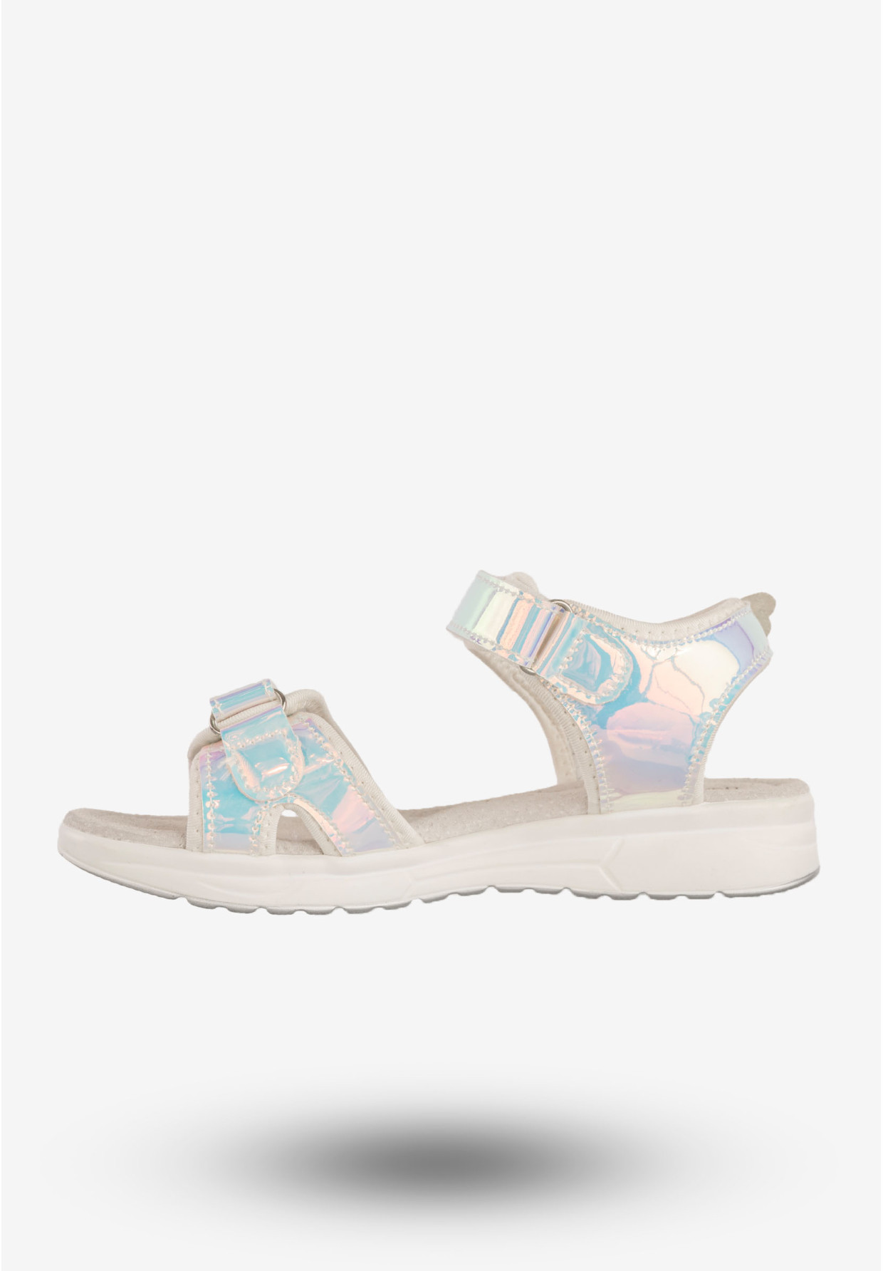 Sandały Dziecięce Buty Ze Skrzydełkami Holograficzne Srebrne Apawwa GX411