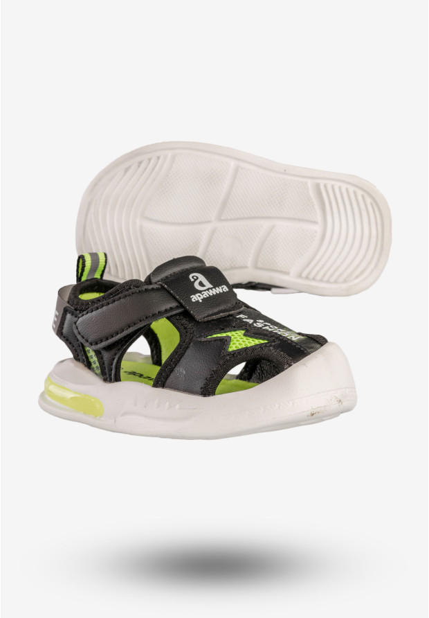 Sandały Dziecięce Buty Chłopięce Wygodne Czarne Apawwa NX122-2