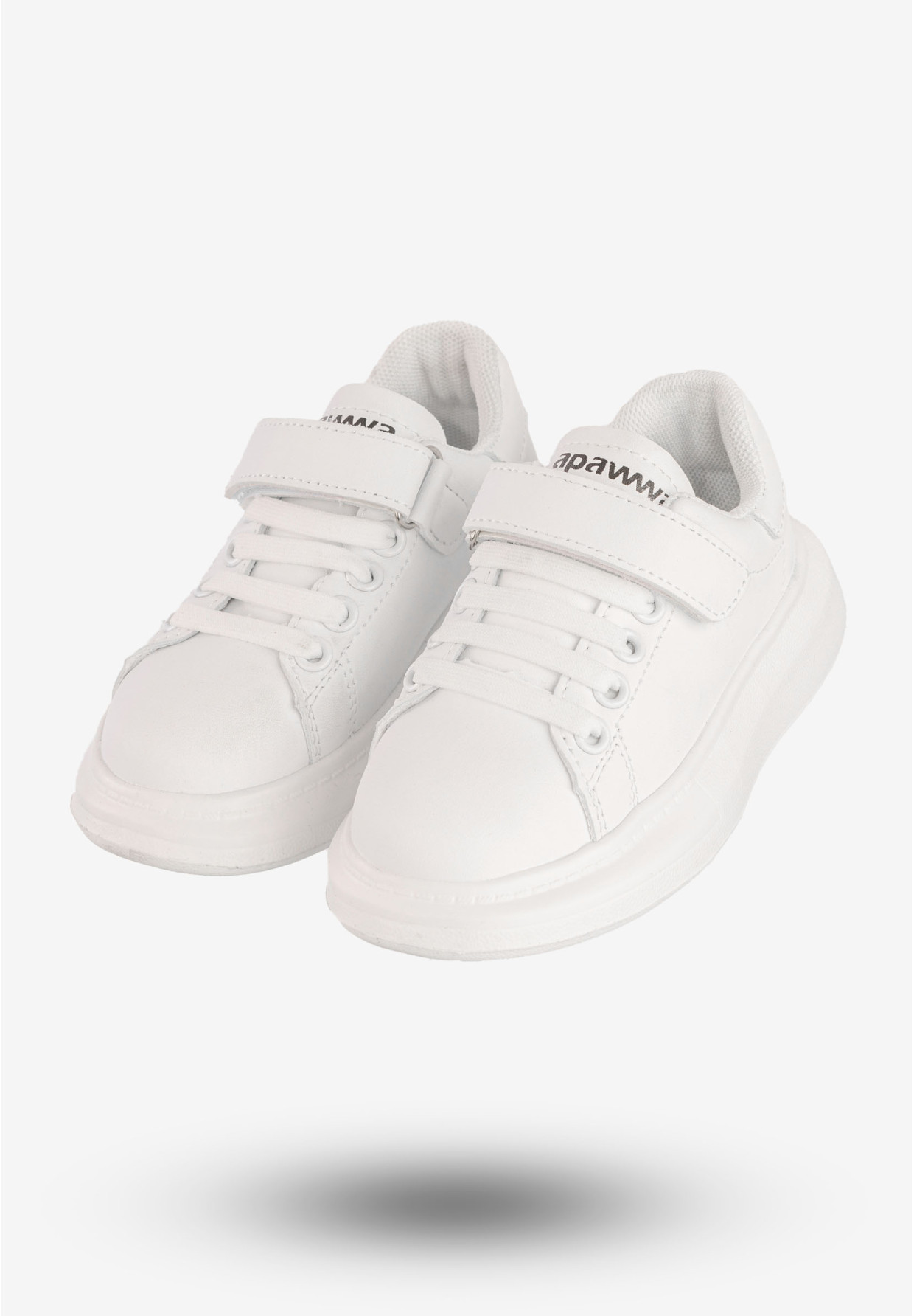 Sneakersy Dziecięce Buty Sportowe Na Rzepy Białe Apawwa TC308