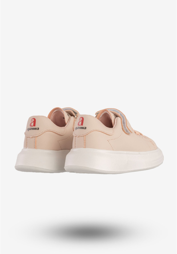 Sneakersy Dziecięce Buty Sportowe Na Rzepy Różowe Apawwa TC308