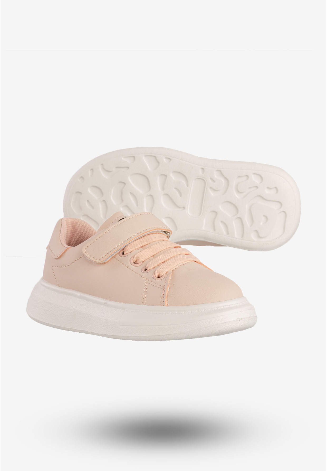 Sneakersy Dziecięce Buty Sportowe Na Rzepy Różowe Apawwa TC308