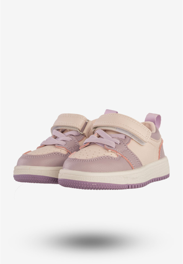 Sneakersy Dziecięce Na Rzepy Buty Sportowe Fioletowe Apawwa TC820