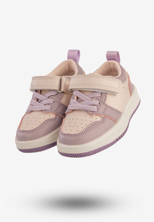 Sneakersy Dziecięce Na Rzepy Buty Sportowe Fioletowe Apawwa TC820