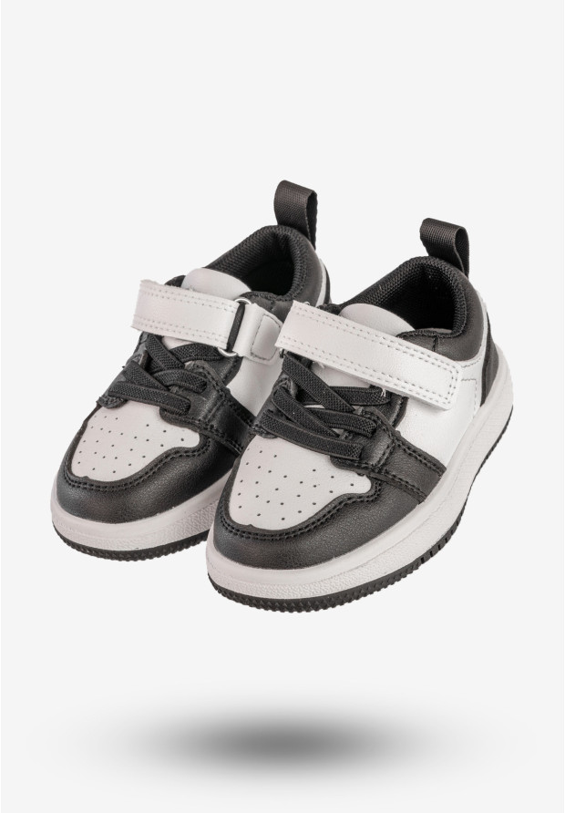 Sneakersy Dziecięce Na Rzepy Buty Sportowe Czarne Apawwa TC820