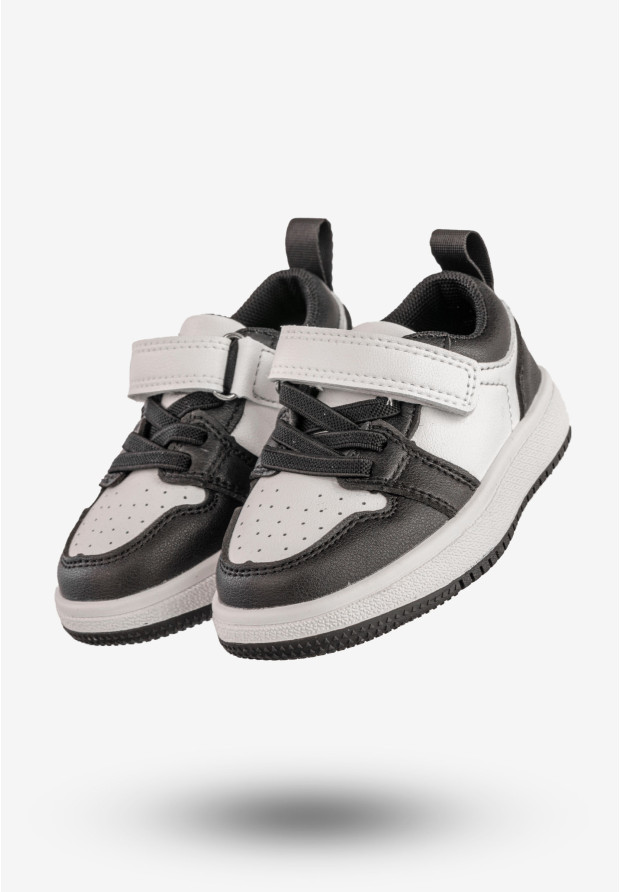 Sneakersy Dziecięce Na Rzepy Buty Sportowe Czarne Apawwa TC820