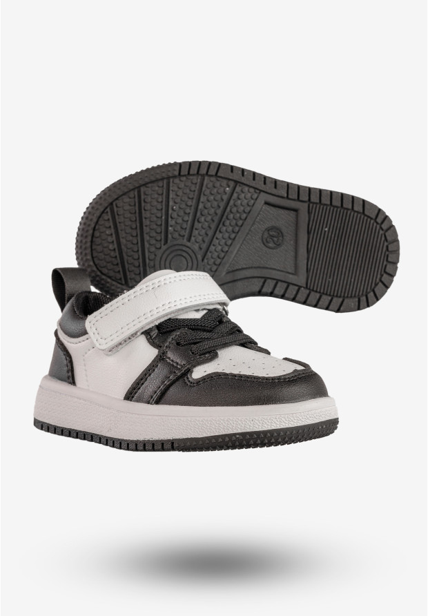 Sneakersy Dziecięce Na Rzepy Buty Sportowe Czarne Apawwa TC820