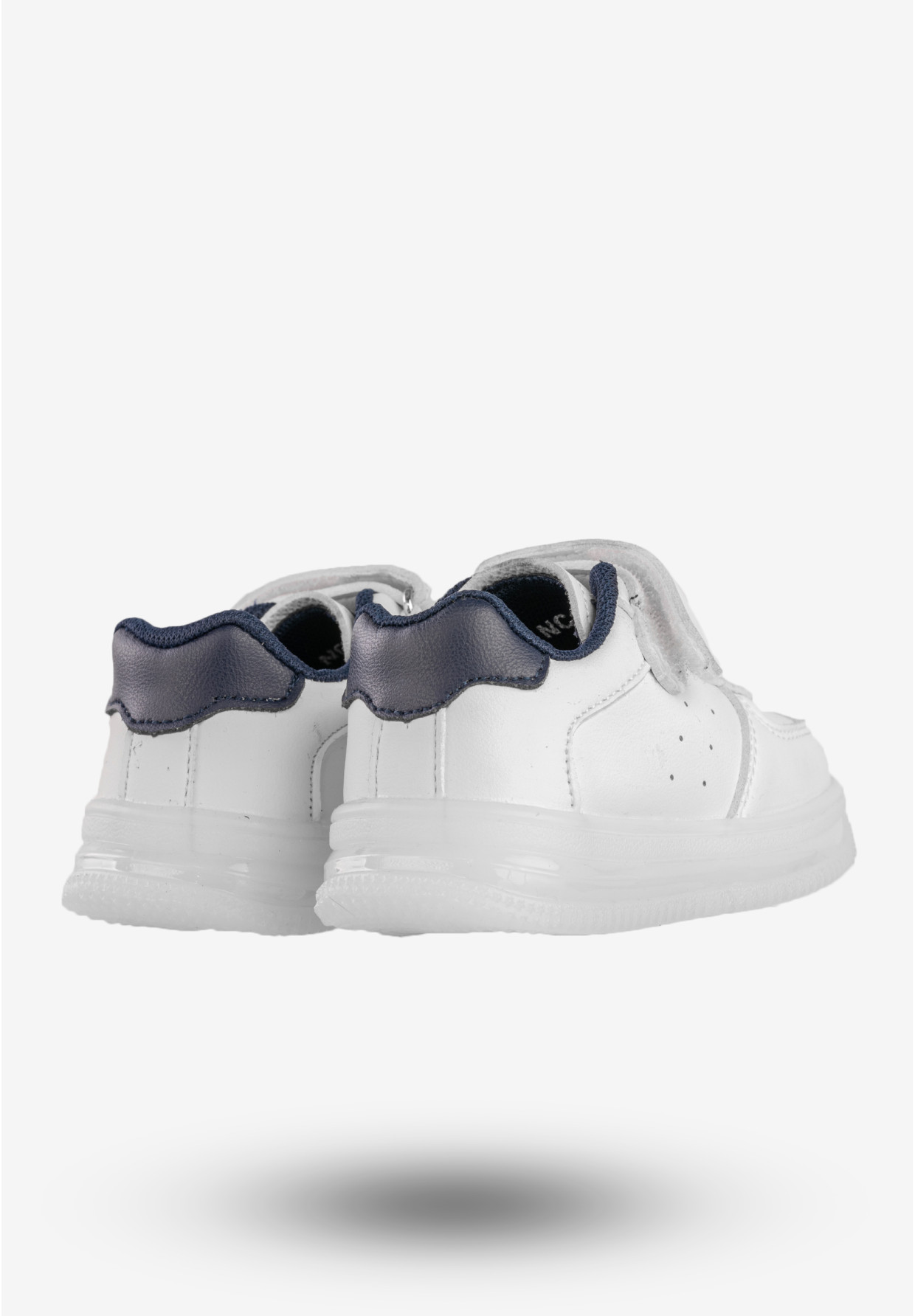 Sneakersy Dziecięce Ekoskóra Na Rzepy Buty Sportowe Białe Apawwa NC18
