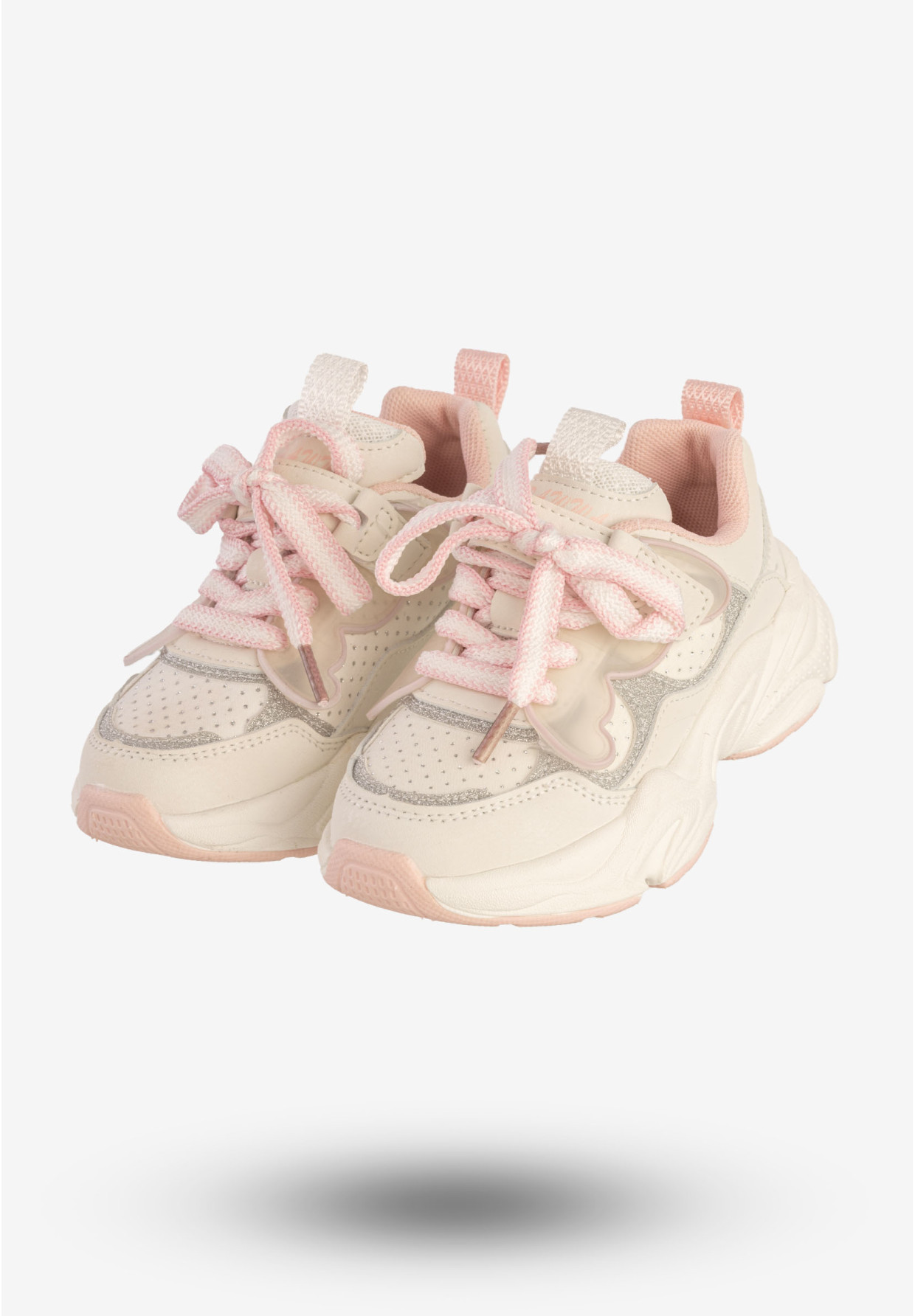 Sneakersy Dziecięce Ekoskóra Buty Sportowe Modne Białe Apawwa N619