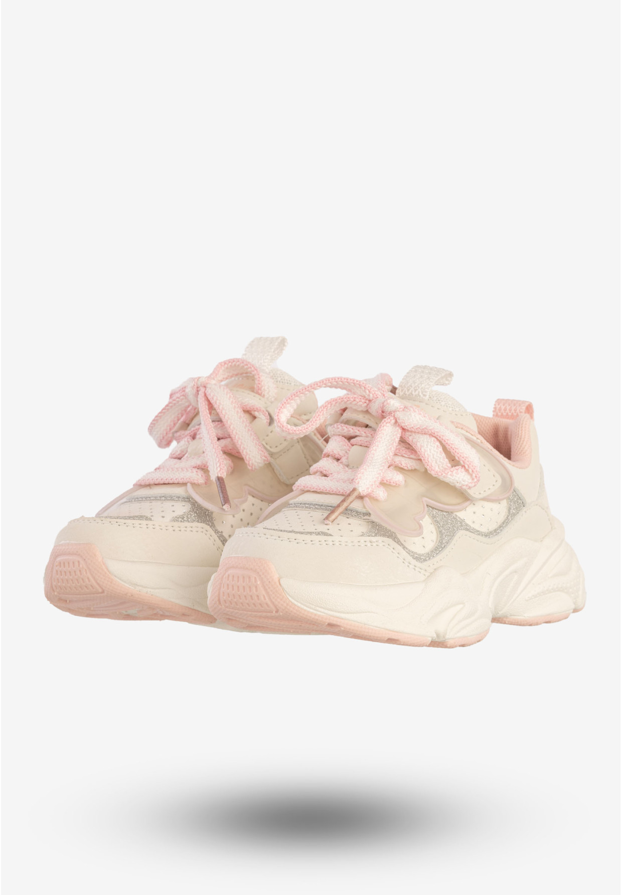 Sneakersy Dziecięce Ekoskóra Buty Sportowe Modne Białe Apawwa N619