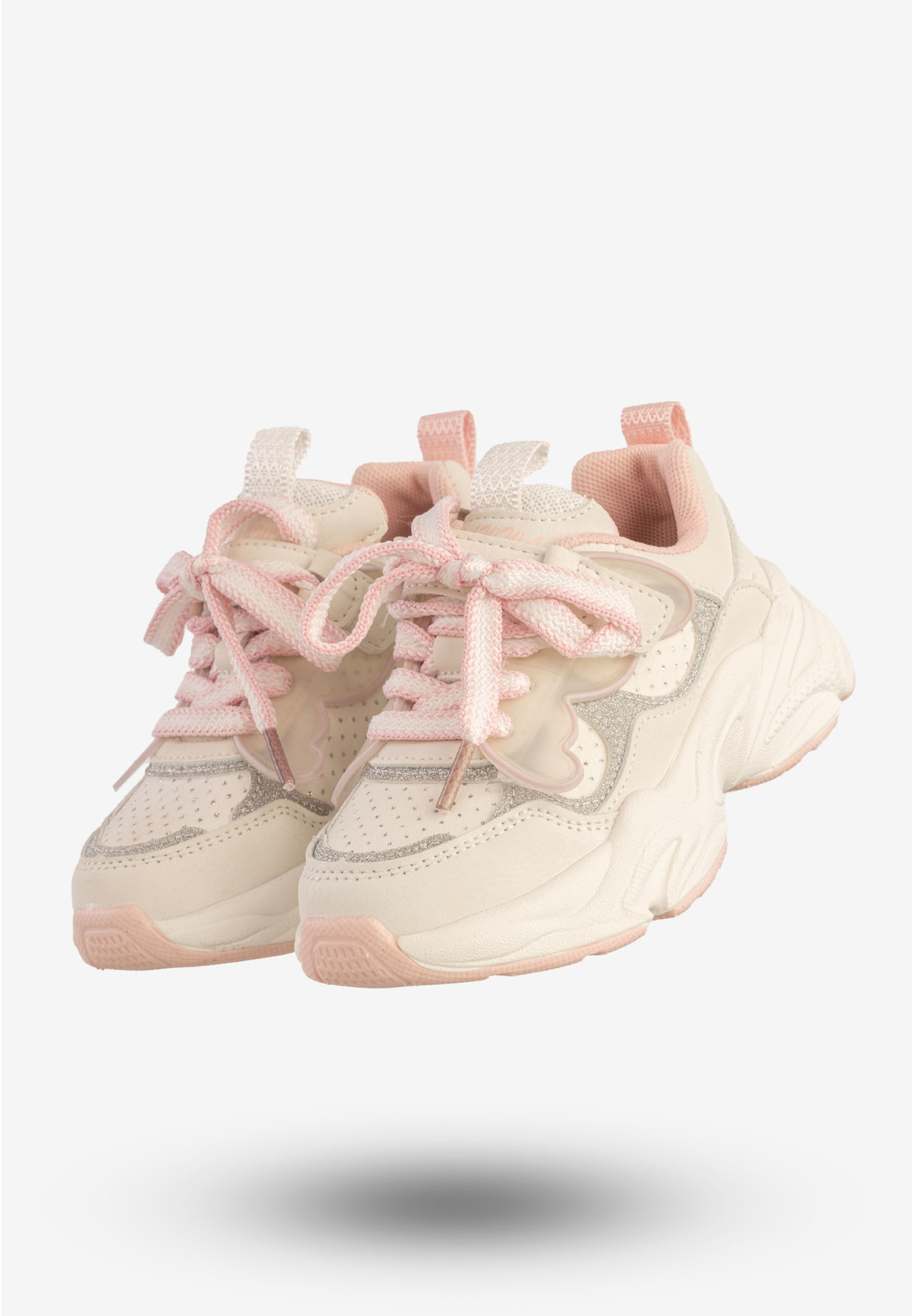 Sneakersy Dziecięce Ekoskóra Buty Sportowe Modne Białe Apawwa N619
