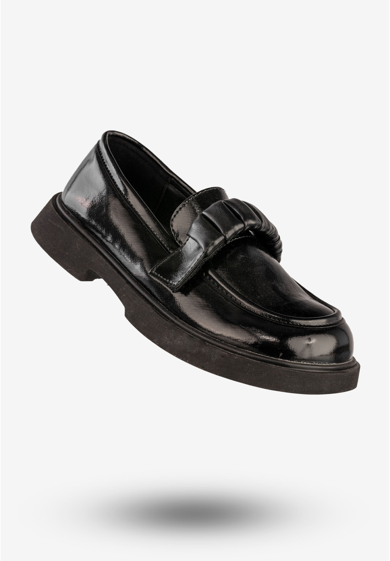 Mokasyny Dziecięce Ekoskóra Buty Eleganckie Półbuty Czarne Apawwa MC538