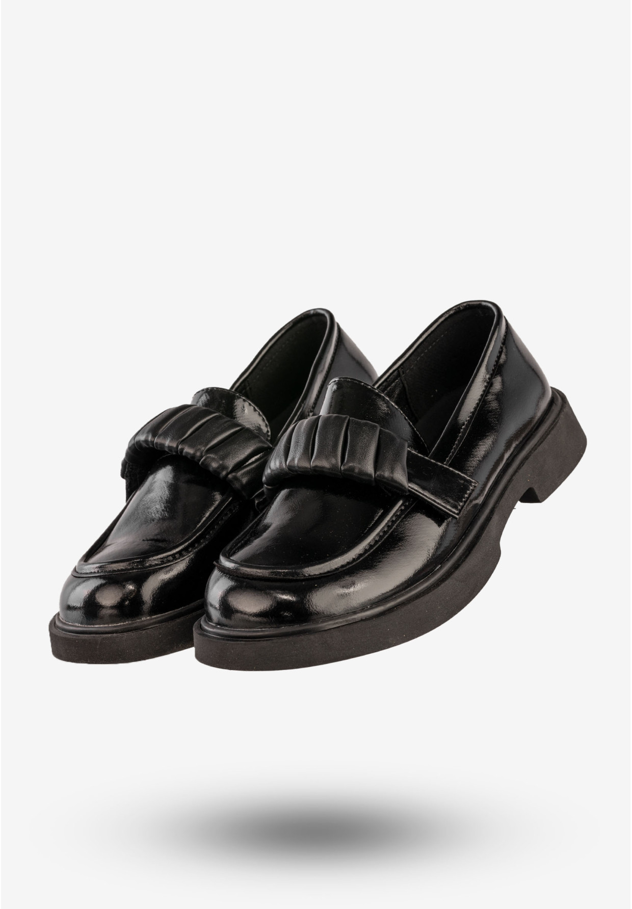 Mokasyny Dziecięce Ekoskóra Buty Eleganckie Półbuty Czarne Apawwa MC538