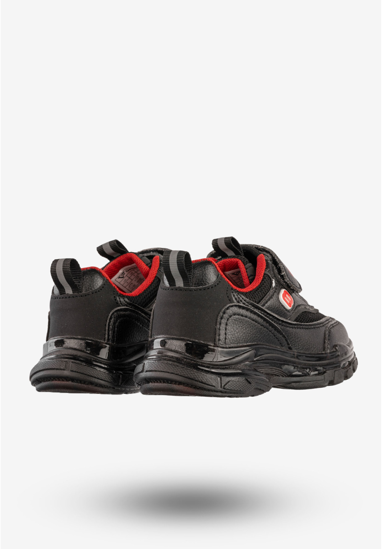 Sneakersy Dziecięce Na Rzepy Buty Sportowe Czarne Gelteo F-861