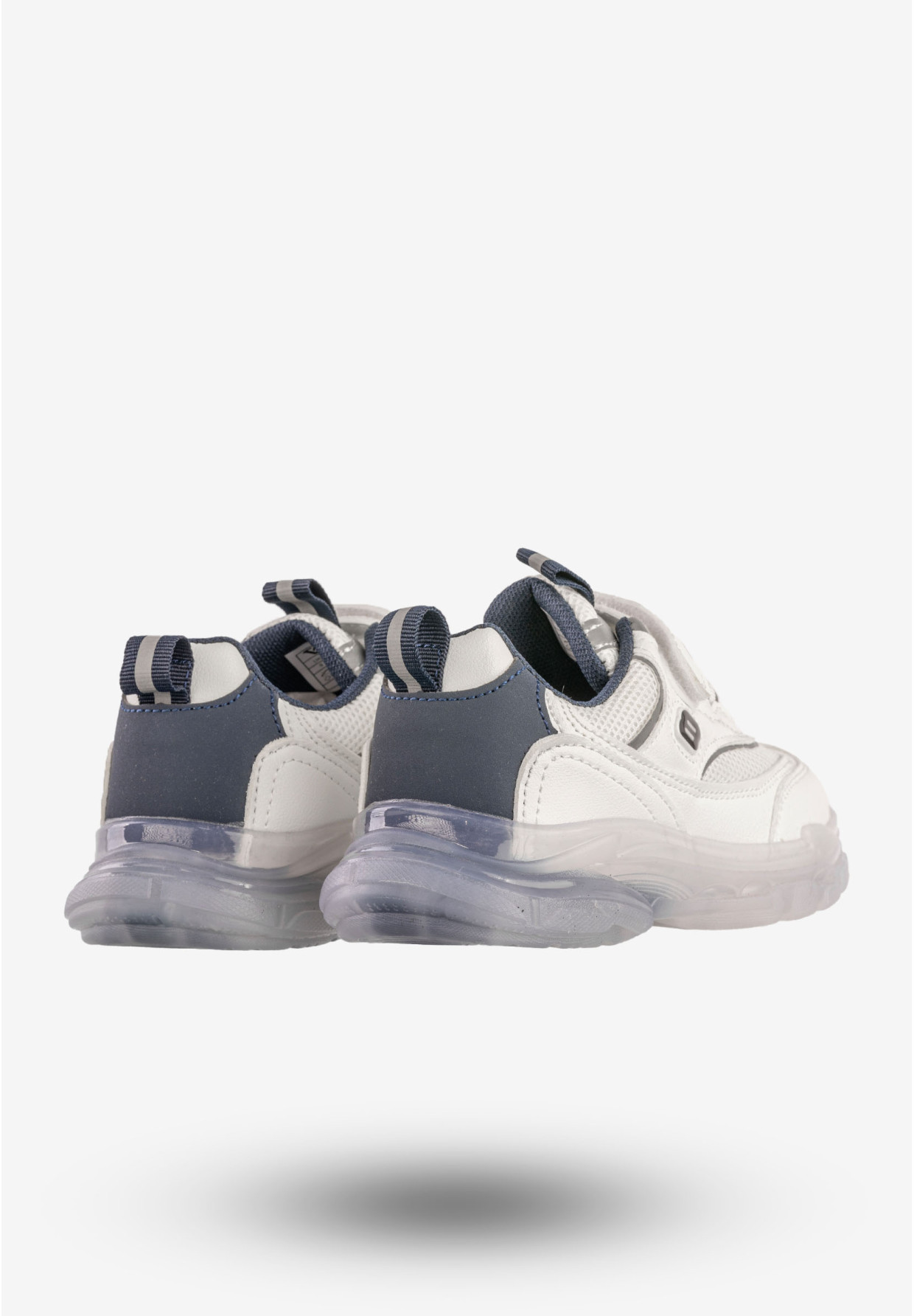 Sneakersy Dziecięce Ekoskóra Na Rzepy Buty Sportowe Białe Gelteo F-861