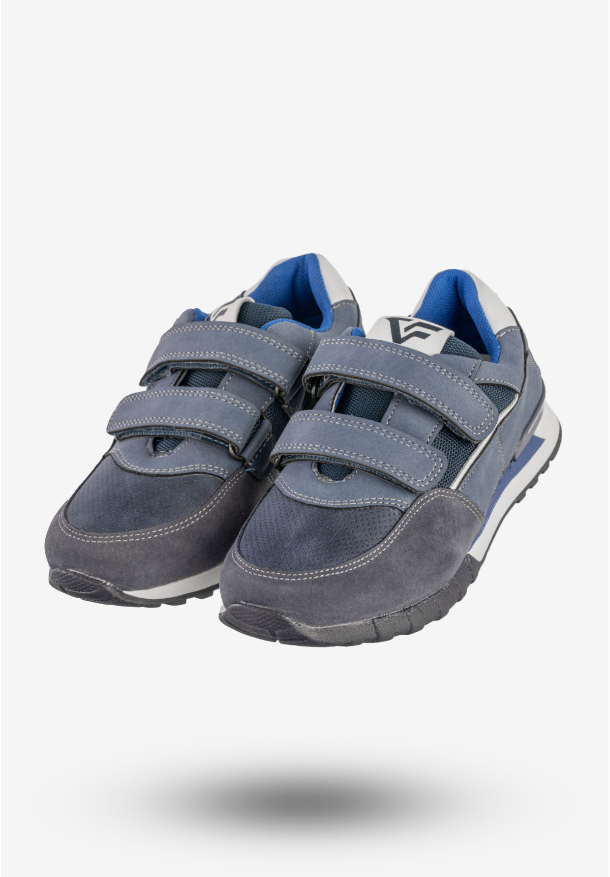 Buty Sportowe Dziecięce Na Rzepy Sneakersy Granatowe Gelteo F-616