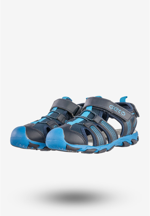 Sandały Chłopięce Buty Na Rzepy Sportowe Niebieskie Gelteo D-959