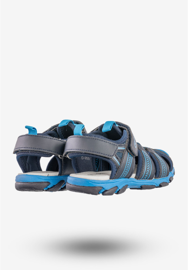 Sandały Chłopięce Buty Na Rzepy Sportowe Niebieskie Gelteo D-959