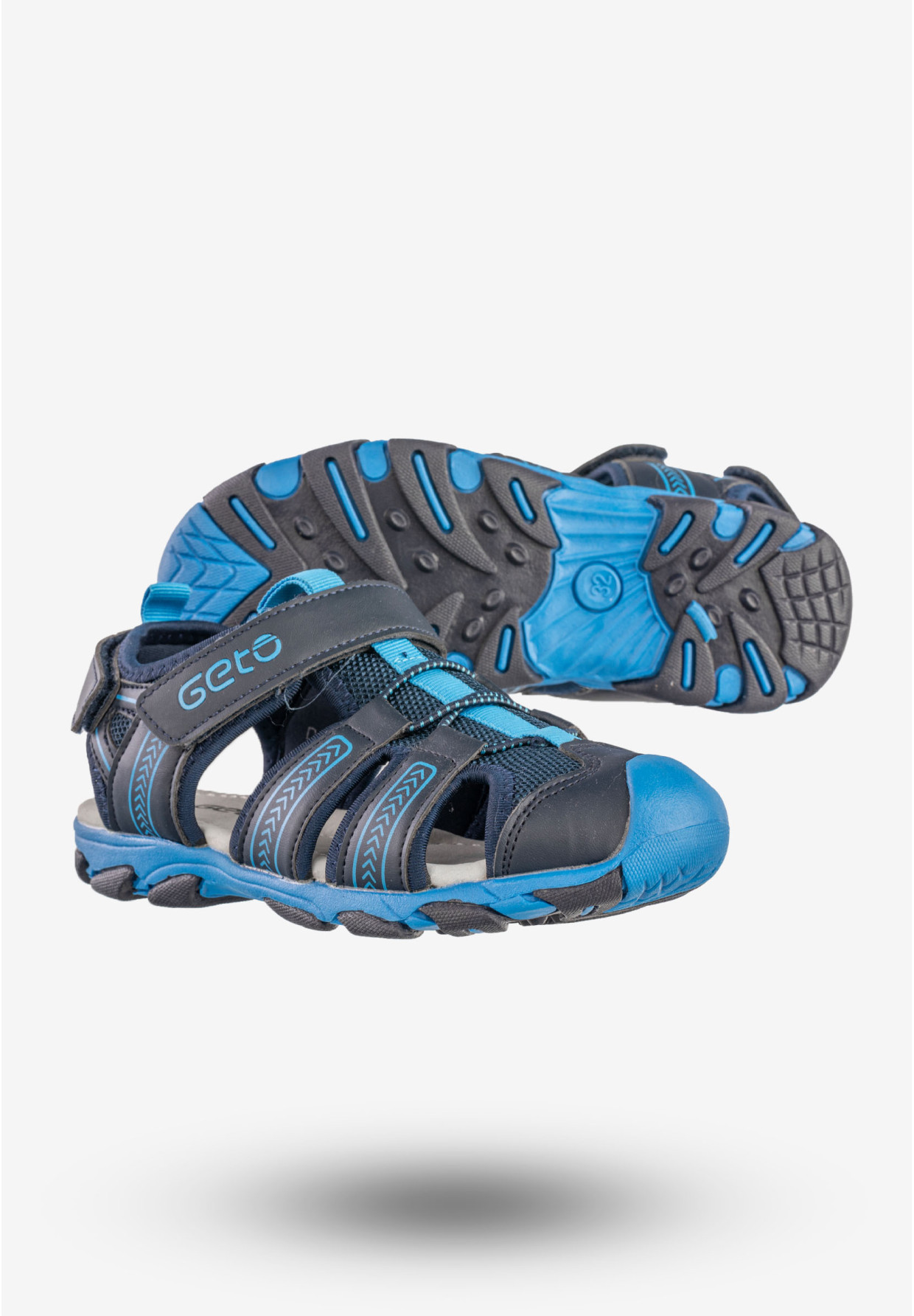 Sandały Chłopięce Buty Na Rzepy Sportowe Niebieskie Gelteo D-959