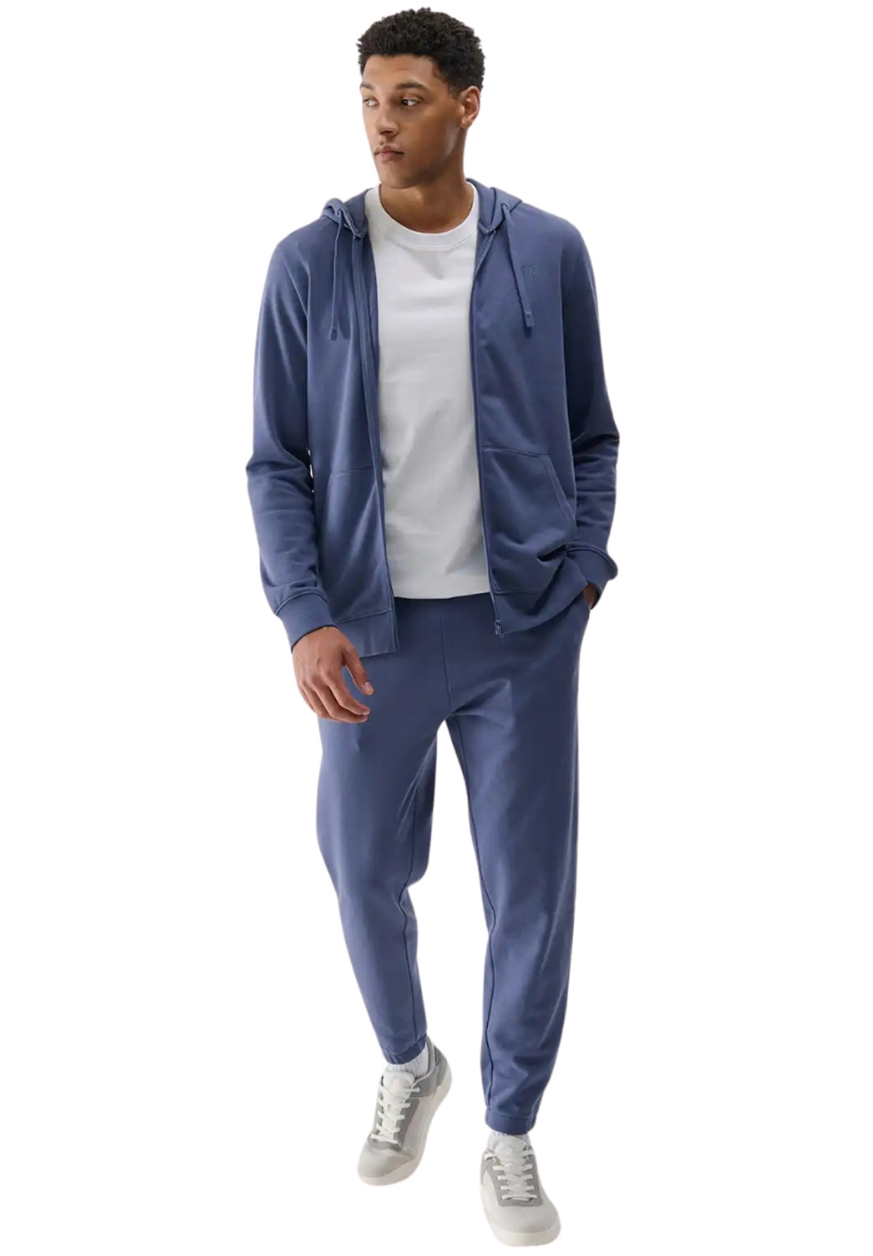 Bluza Dresowa Męska 4F Z Kapturem Denim 4FWMM00TSWSM1768